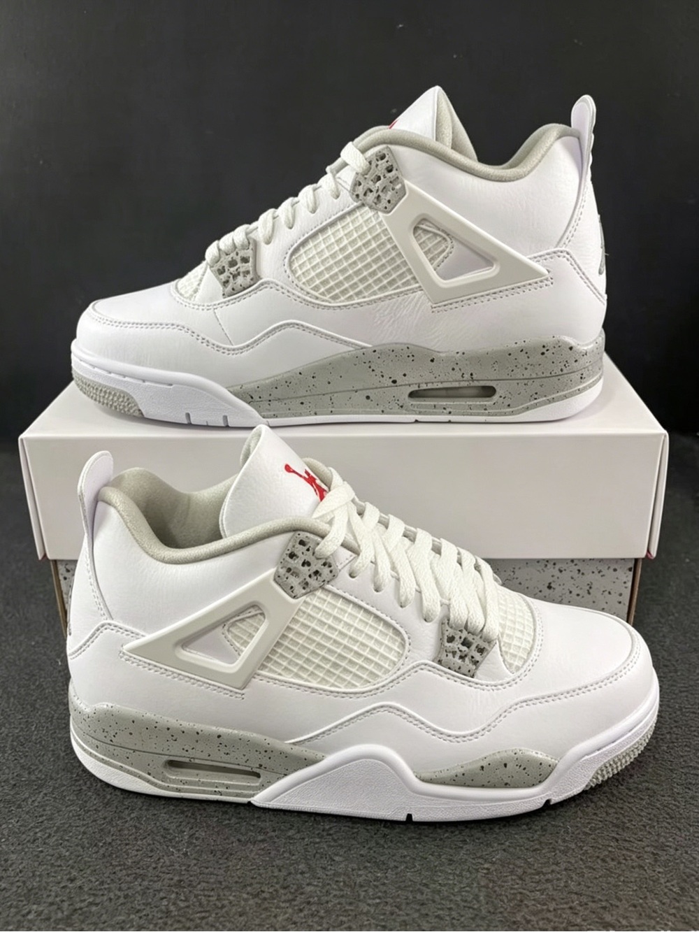 💕 New - Air Jordan 4 white oreo shoes